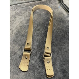 GORA,İKİLİ ÇANTA SAPI KULAKLI DERİ METALİK GOLD 75 CM